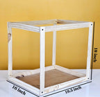 SATYAM KRAFT 1 Piece Square Foldable Folding Wooden Makhar Mandap for Ganpati Decoration Setup for Home DIY Pandal Pooja Decoration Backdrop Stand for Janmashtami, Pooja, Festival Decor