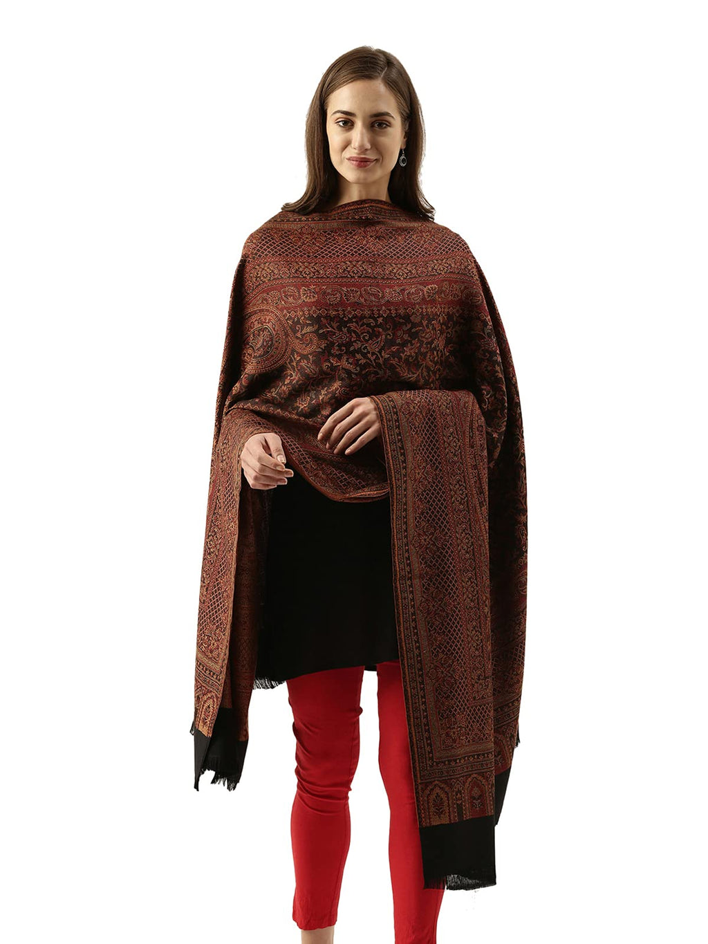 Pashmoda Women Ghazal Antique Jamawar Shawl (Size: 101 X 203 CM)