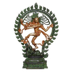 ARTVARKO Brass Natraj Idol Murti Nataraja Bhagwan Large Shiva Dancing Statue Home Decor Mandir Temple Vastu Showpiece for Gift Height 21 Inches