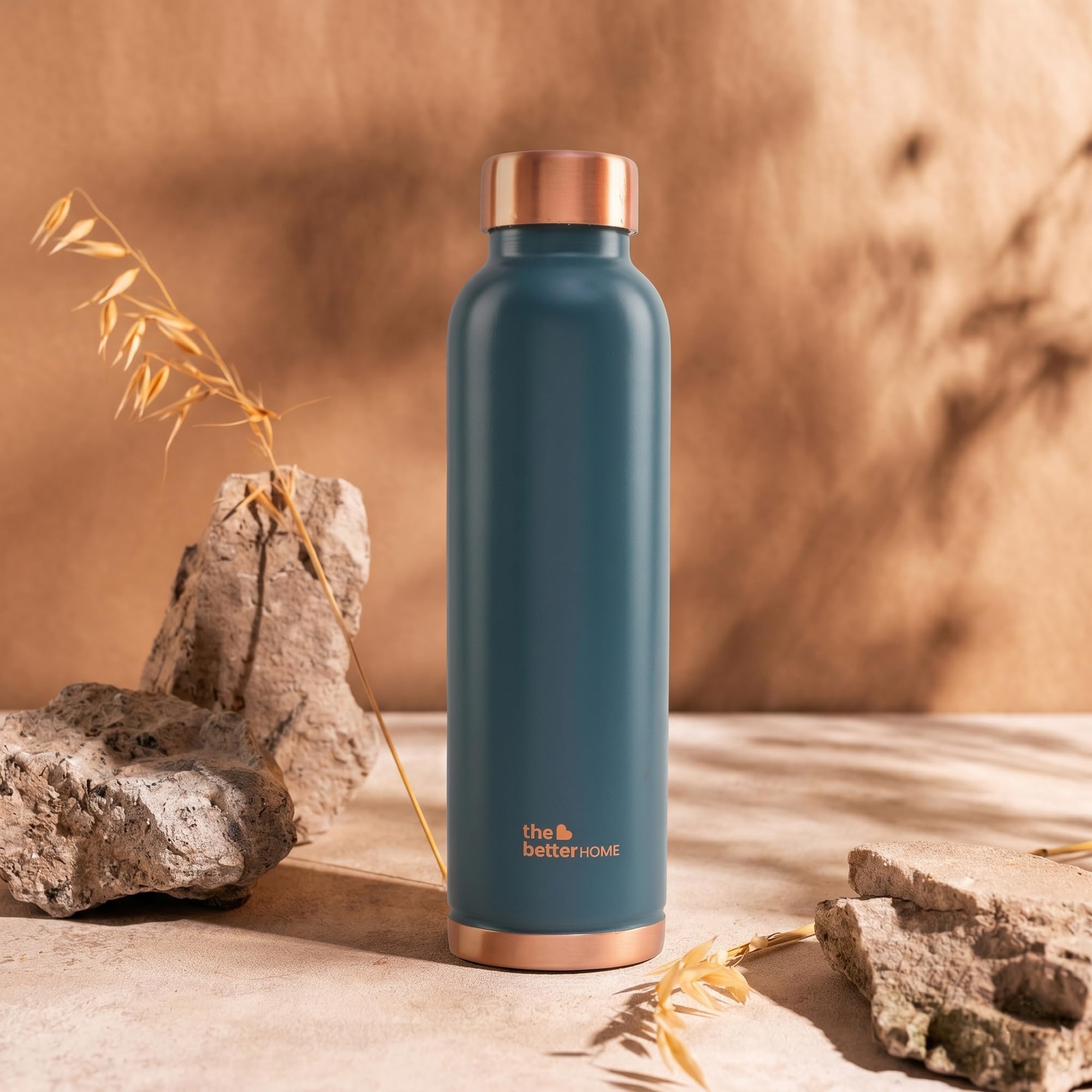 The Better Home Copper Water Bottle 1 Litre | BPA Free Leak Proof Bottle with Anti Oxidant Properties | Copper Water Bottles 1+ Litre | 100% Copper Water Bottle | Teal
