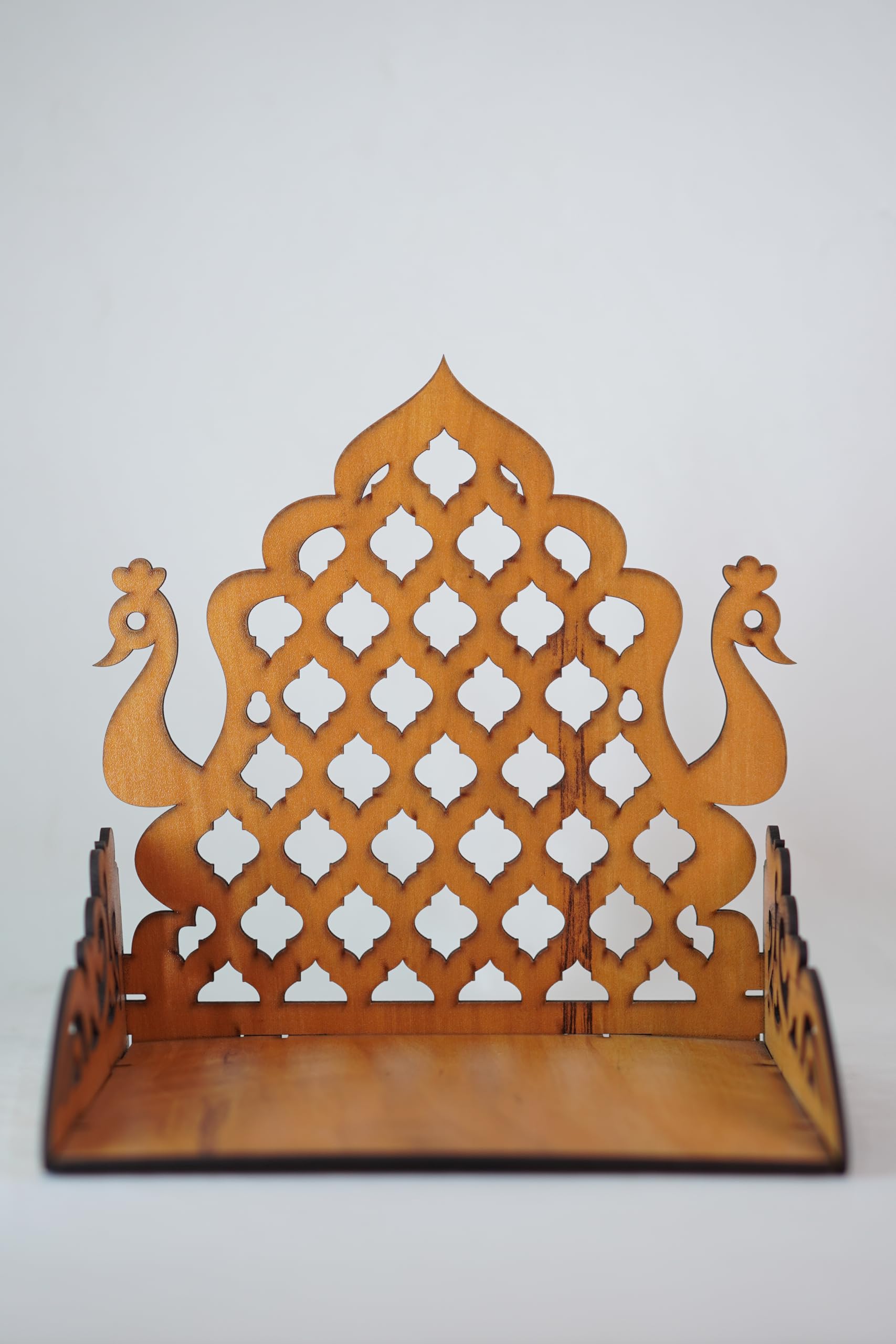 EXPRO Wooden Wall Mounted Pooja Mandir for Home & Office, Wooden Temple for Home Decor Hanging Pooja Stand for Idols | Height: 5 | DIY (Do-It-Yourself) (Height 5 | Temple Design)
