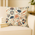 AMAZE ATTIRES Velvet Cushion Cover 16x16 Inch – Set of 2 Decorative Throw Pillow Covers for Sofa, Couch or Bed – Designer Printed Square Cushion Covers – Home Decor (Blue Red Floral)