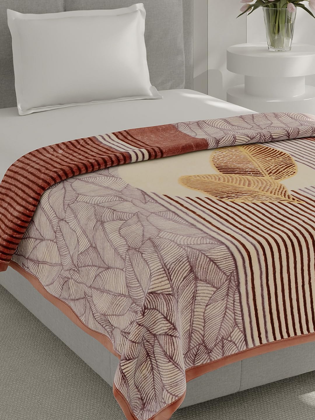 Monte Carlo Single Bed Winter Blanket Soulmate 1 Ply Box Packing 500 GSM | 1.7 KG (220x160 CM), Multi Kafalo