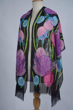 VIC Cotton Modal Digital Print Scarf for Women | Digital Print Designer Stole | Soft Lightweight Luxury Wrap | Premium Silk Modal Blend | 55 x 170 cm | VIC-SM-DP5517 (Floral Details)