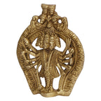 ARTVARKO Panchmukhi Hanuman Brass Wall/Door Hanging Bajrangbali Idol Entrance for Home Office 5 Inches