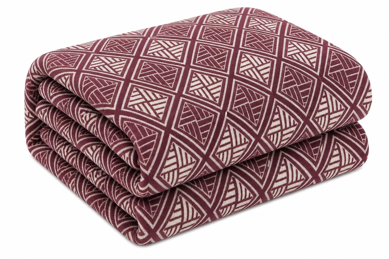 Gullivar Flannel AC Blanket (78x88 Inches) – 155 GSM Lightweight Ultra Soft Cooling Blanket, Multipurpose AC Blanket & Warm Top Sheet for Medium Beds, Breathable & Cozy, Maroon & White Kafalo