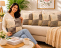 JDX Flower Fancy Cushion Cover Set for Living Room and Sofa, 8049_Beige