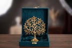 KridayKraft Metal Kalpavriksha Tree of Life Showpiece – Gold Wish Fulfilling Tree for Vastu & Feng Shui | Good Luck Gift for Home, Temple, Office & Housewarming