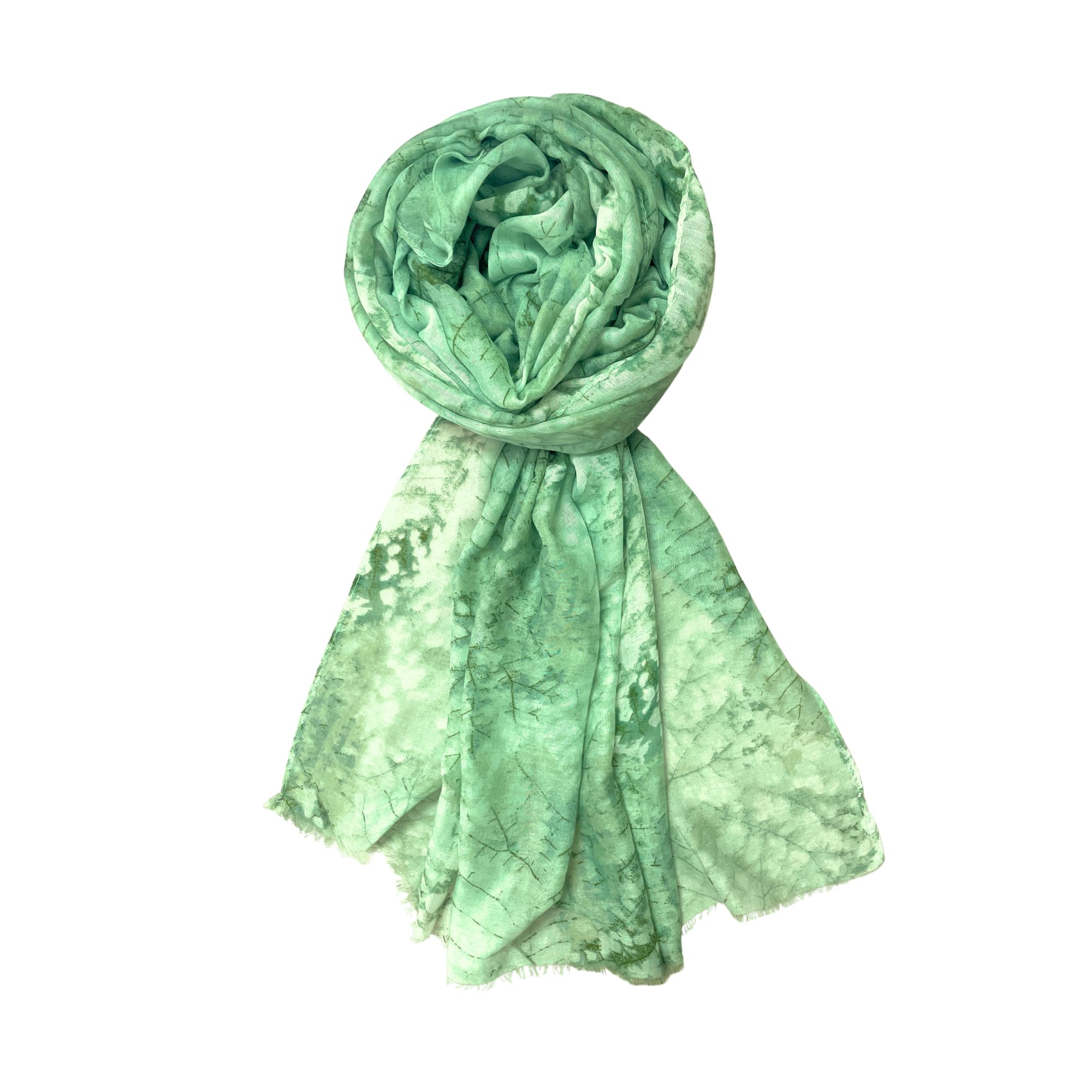 FAHABO Digital Print Mal Mal Cotton Scarf for Women – Soft, Lightweight Hijab, Head & Neck Wrap | Stylish Fashion Scarf (Fern Green)