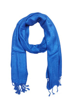 URBAN LADIIIZ Solid Sequin Stole with Tassels for Women & Men – Soft Lightweight Rayon Fabric | Available in 10+ Colours (ROYAL BLUE)
