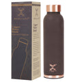 MERCAPE Pure Copper Color Water Bottle 950 ml | Matte Finish Reusable Metal Bottle with Leak-Resistant Cap | Suitable for Home, Office & Travel (Matte Brown)