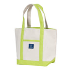 AQVA Premium Cotton Eco friendly Canvas Mini Tote Bag, Multipurpose Handbag/Shoulder Bag For Shopping, Travel, Grocery, Work, Beach, Office, College (Lime)