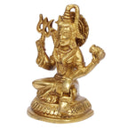 ARTVARKO Lord Shiva Murti Idol Bhagwan Shankar Brass Bhole Nath Mandir Temple Showpiece Accessories Vastu Remedy Size 5 Inches