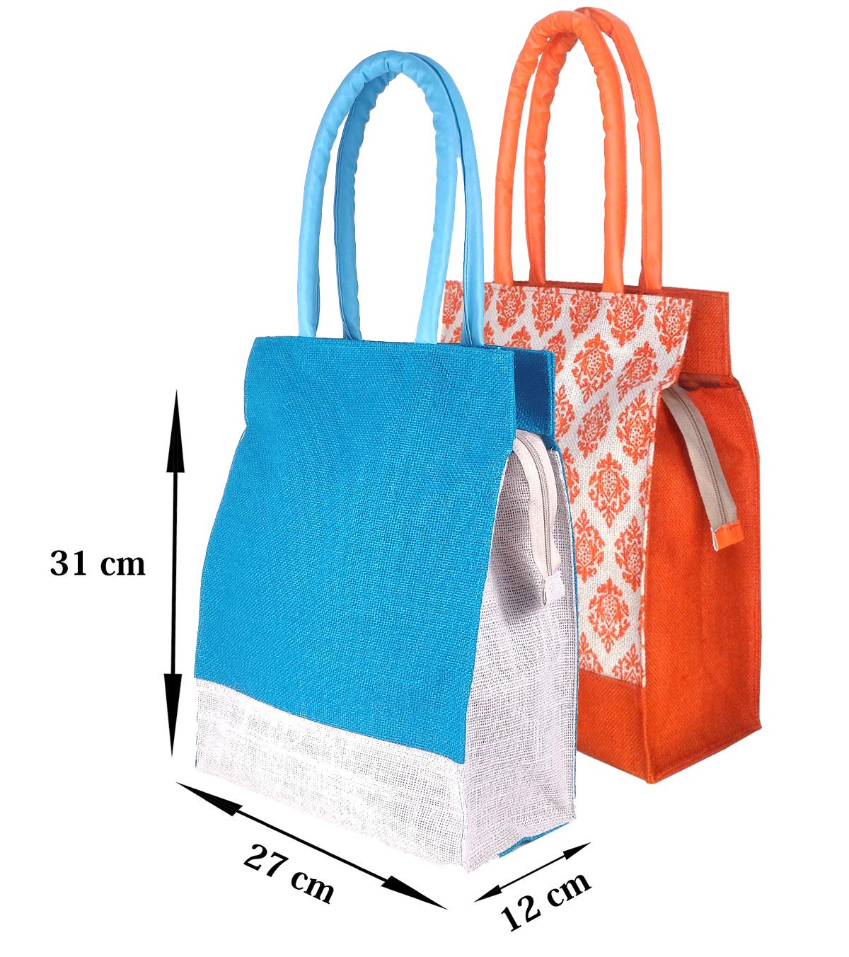 FOONTY Daily use Women Tote/Lunch/Gym Bag(Combo of 2,Multicolor,Fab-28E)