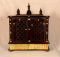 Wood To Cart Beautiful Wooden & Brass Temple/Pooja Mandir for Home and Office/Wall Mounted Temple/Puja Stand(Black Brass - 18x9x22 inches)