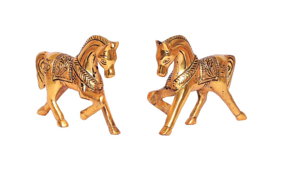 KridayKraft Metal Horse Statue Figurine Animal Showpiece Figurines...