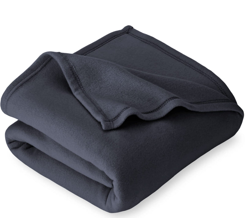 A Brand New - Umi 300 GSM AC Blanket Ultra Super Soft Special for Heavy Winter Plain Light Weight Polar Fleece Blanket for Single Bed (152 x 220 cm, Color - Grey) Kafalo