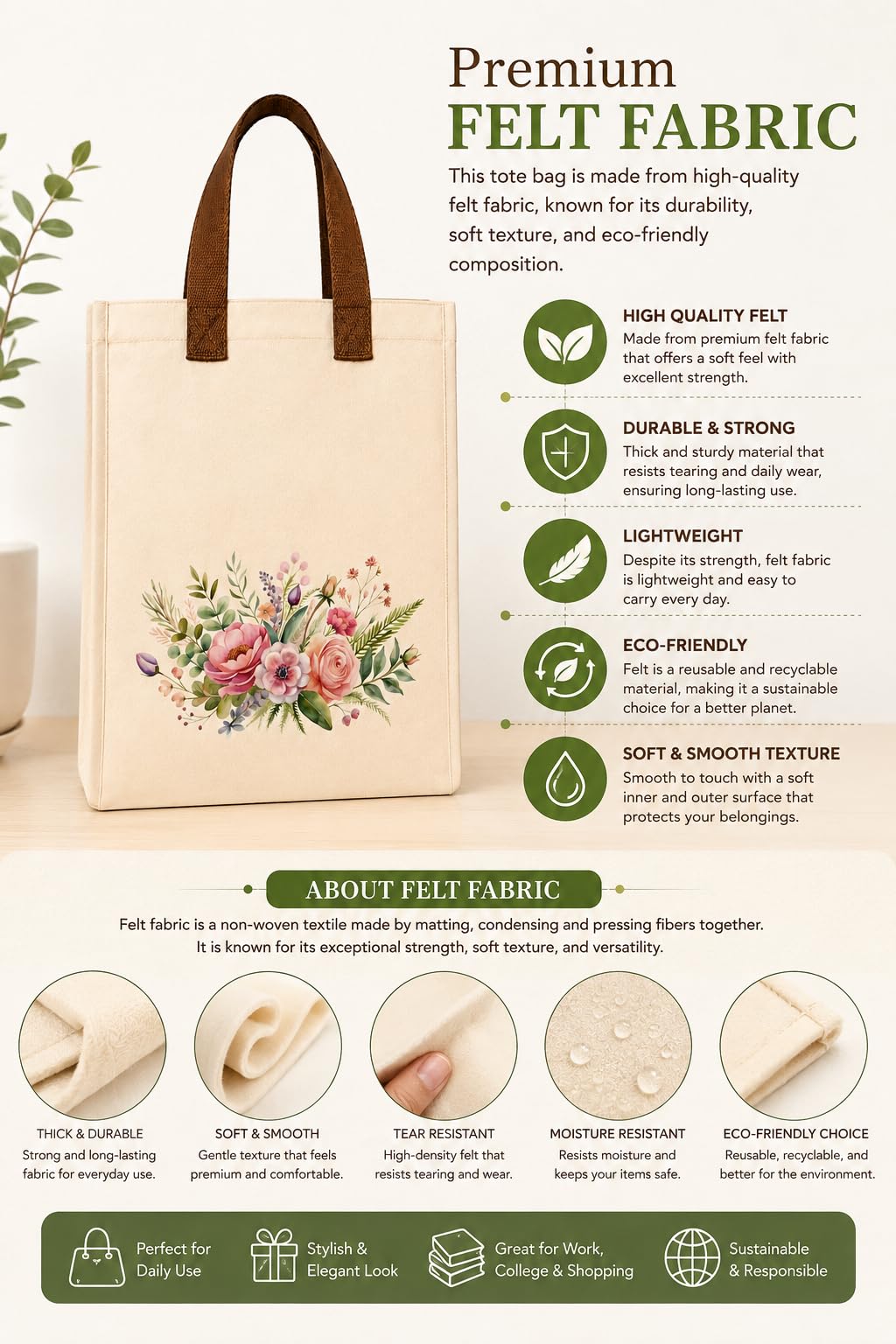 Cellwox Plus Cotton Canvas Tote Bag for Women & Men | Reusable Shopping Grocery Bag | Eco Friendly Cloth Shoulder Tote | Printed Multipurpose Carry Bag for Office College Travel Beach Daily Use