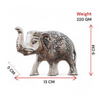 KridayKraft Elephant showpiece Figurine Small Size Statue Silver Polish 2 pcs Set for Enhance Your Home,Office Table Decorative & Gift Article,Animal Showpiece Figurines...