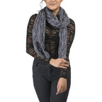 AQVA Printed Cotton Scarf for Women Stylish (Steroid Navy) | Head and Face Cover Scarf for Girls with 100% Cotton | Soft & Lightweight Scarves/Stoles for all Weather (72 x 43 in)