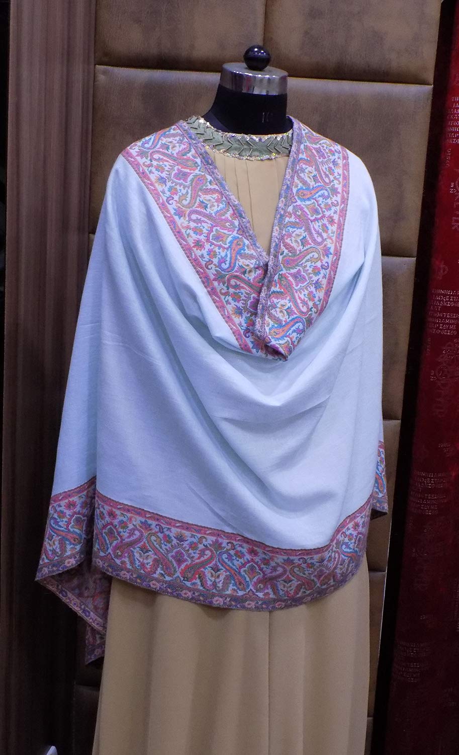 Kabello Winter Accessories For Women And Girls Woolen Shawl For Women 30 Grams Cream Pack Of 1 (M6)