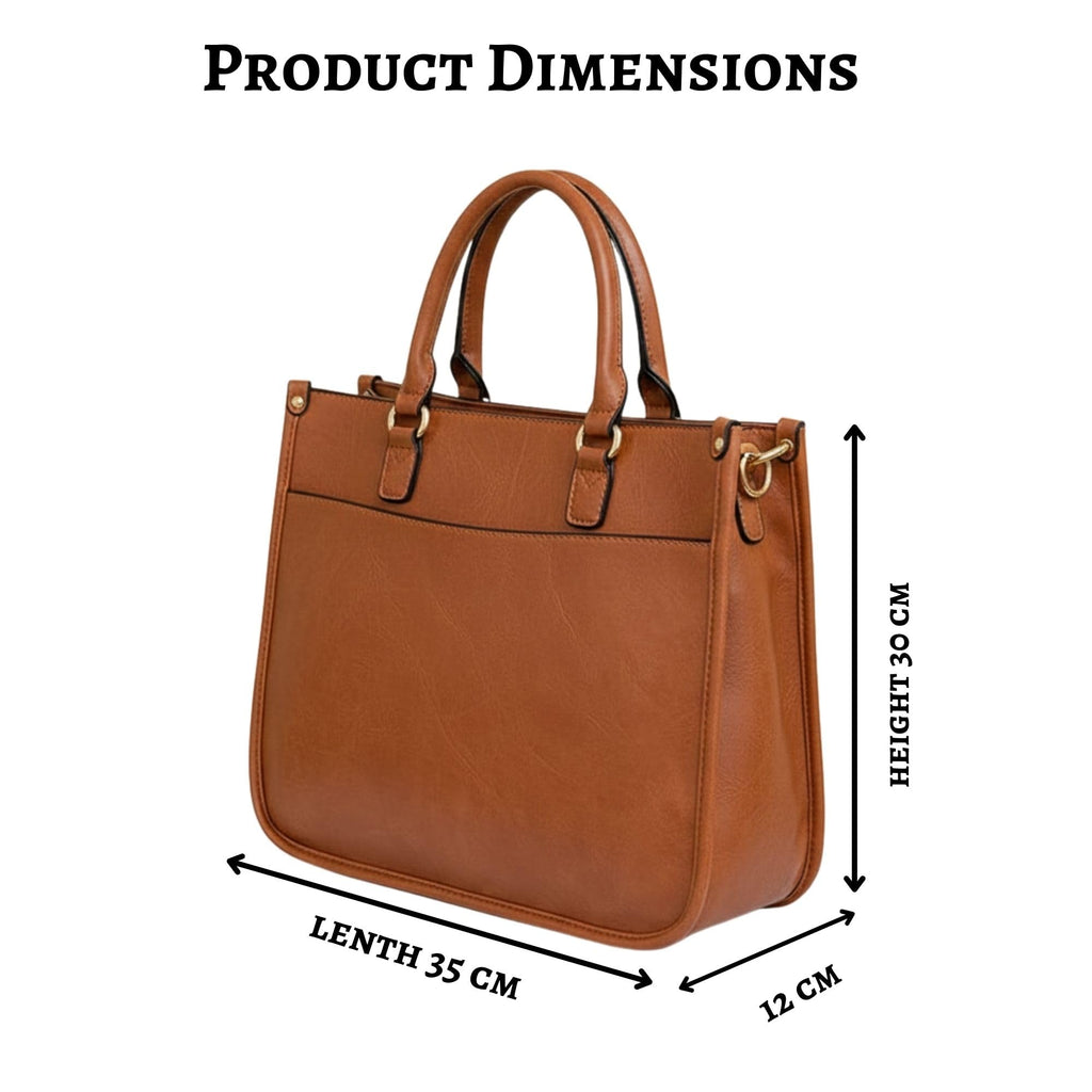 Gowloz Women's Faux Leather Handbag | Stylish Tote Bag with Adjustable Shoulder Strap | Office, Work & Daily Use Satchel Purse