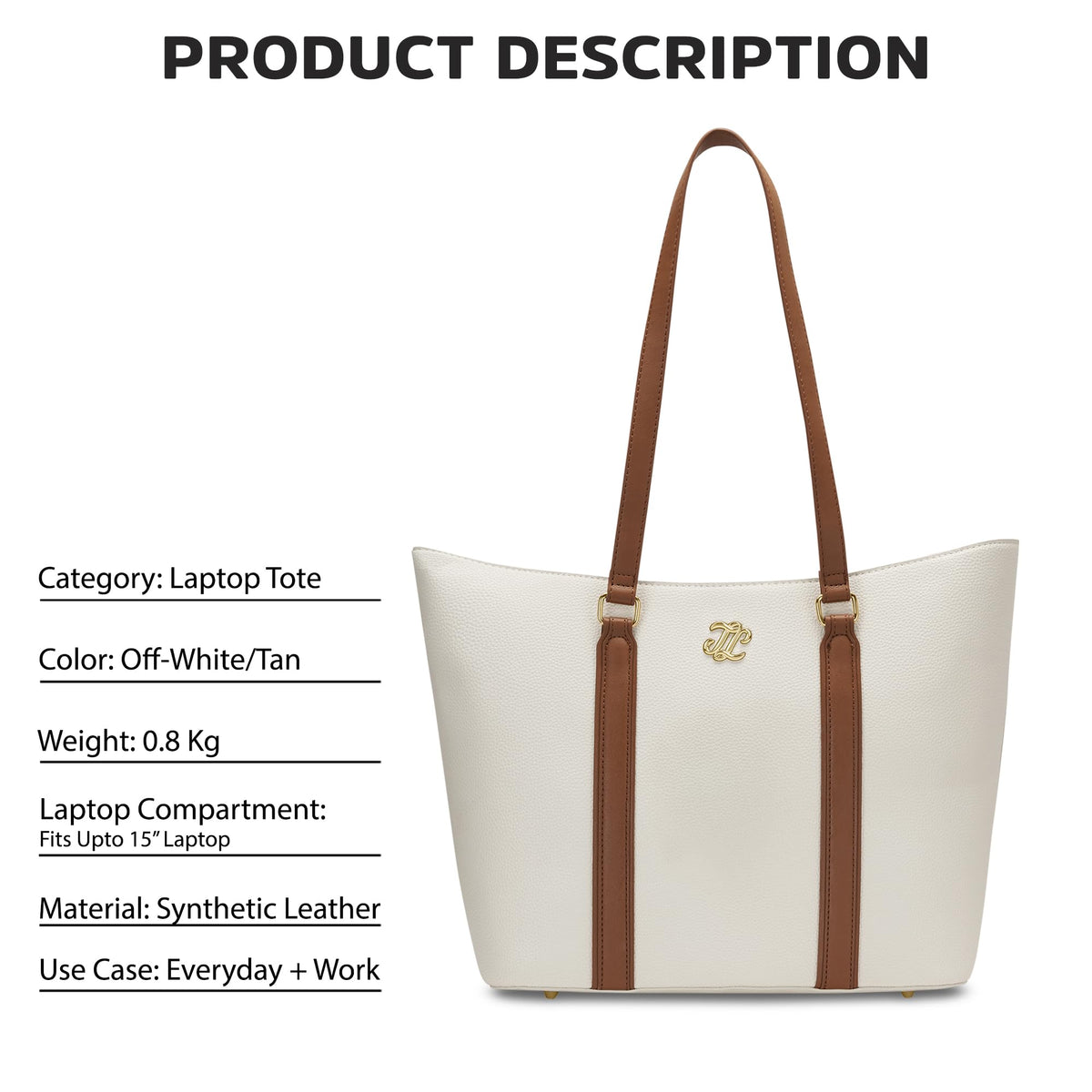 Lavie Signature Women's Avalon Laptop Tote Handbag | Fits Upto 15 Inch Laptop | Laptop Bag for Work | Ladies Purse | Stylish Shoulder Bag | Gift For Women