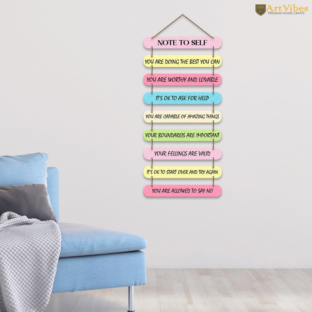 Artvibes Self Motivation Quotes Wooden Wall Hanger | Quotes Decor Item | Motivational Wall Decor | Wall Poster | Graphic Art | Wall Accents | Gift Items | Office Wall Decoration Items (WH_9306N)