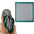 Ahamo Silky Satin Scarf for Women 90 x 90 cm Lightweight Neck Hair Scarf Fashion Square Head Scarf Stylish Neckerchief for Suit Blazers Shirts Handbag Decoration Travel and Daily Wear