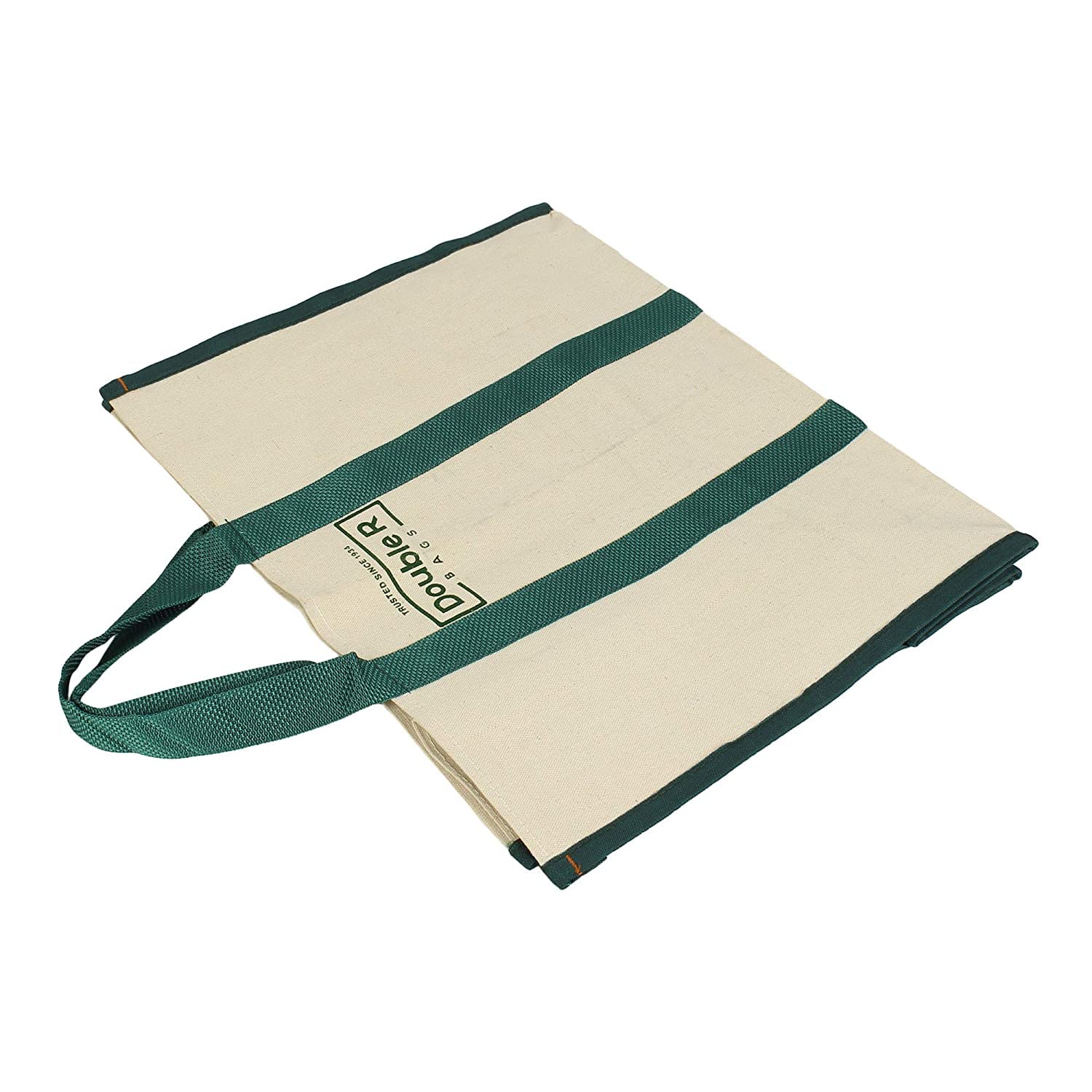 DOUBLE R BAGS Big Eco Cotton Canvas Shopping Bags For Carry Milk Grocery Fruits Vegetable With Reinforced Handles Jhola Bag (Pack of 3, Green)