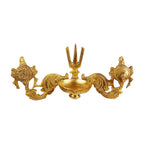 Artvarko Brass Shankh Chakra Namah Tilak Oil Diya Lamp wall Hanging Tirupati Balaji Padmanabha Swami Lord Vishnu Puja Vastu Home Decor