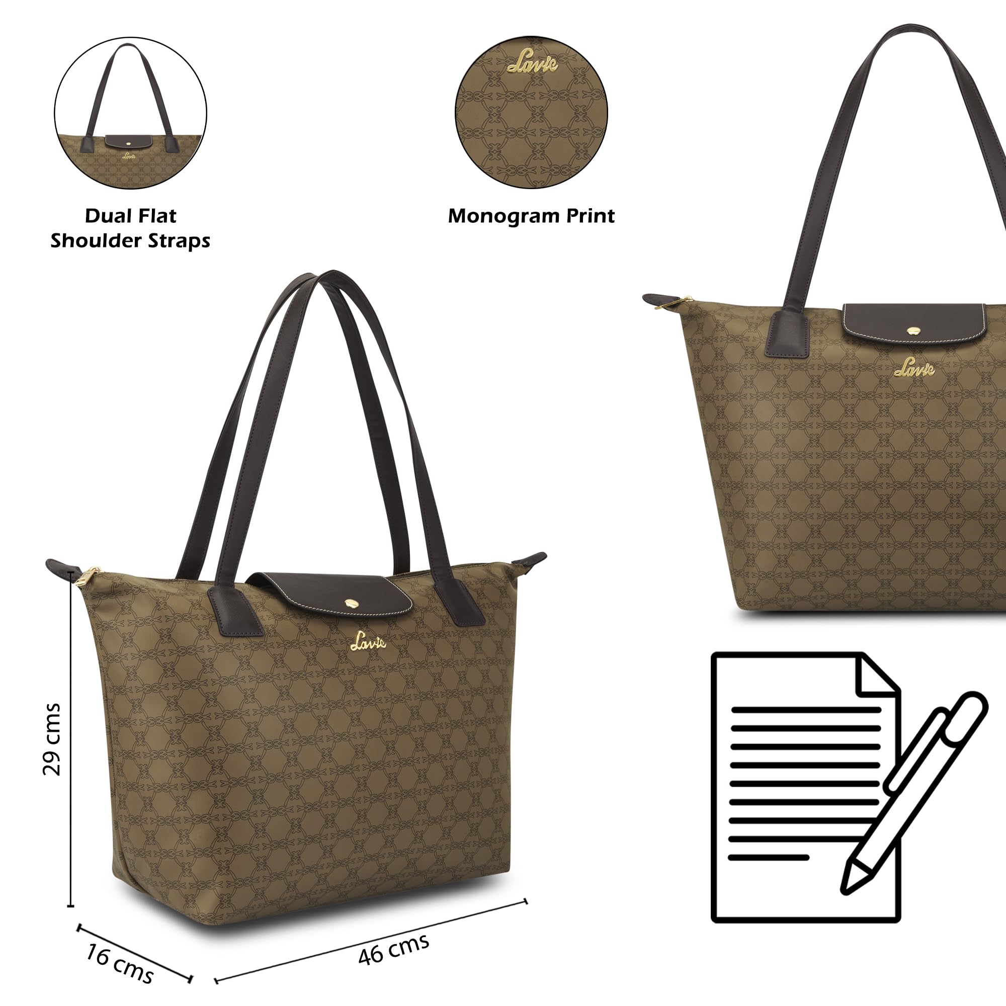 Lavie Women's Mono Vincy tote (Brown)