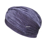 BISMAADH Velvet Soft Pleated Pre Tied Knot Readymade Turban/Pagri Head Wraps for Men & Women Grey