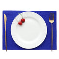 Khooti Jute Tablemats/Placemats Heat Resistant Set of 1 Piece + 1 Coaster, Table Mats for Dining Table, Kitchen, Coffee Table, Wedding Party | 12 x 18 inches / 30 cm x 45 cm | Royal Blue Kafalo