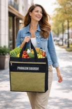 Canvas Shopping Bag Big Heavy Duty Large Eco Cotton Cloth Grocery Shopping Bag for Men Ladies Vegetable Milk Fruits with Hand Carry Handle Lunch Box Jhola Tote Bags Large Size 52x43x23
