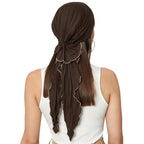 The Headscarves Women Bamboo Pre Tie Ultra Soft Slip on Scarf Headwear For Chemo Patient Free Size (HS107Brown)
