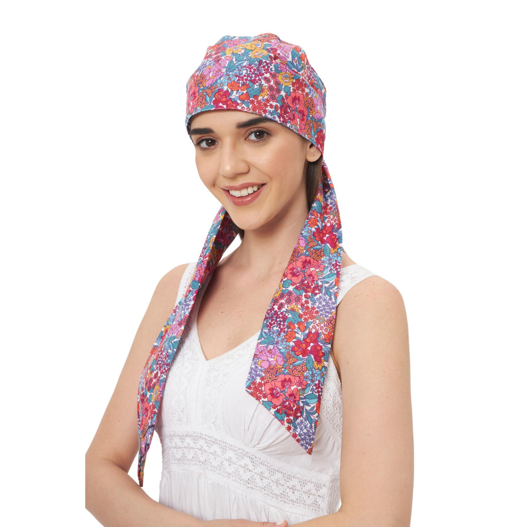The Headscarves Premium Cotton Printed Headscarf for Women – Soft Chemo Headwear, Stylish Hijab Cap, Breathable Headwrap for Hair Loss, Modest Fashion Scarf & Cancer Turban