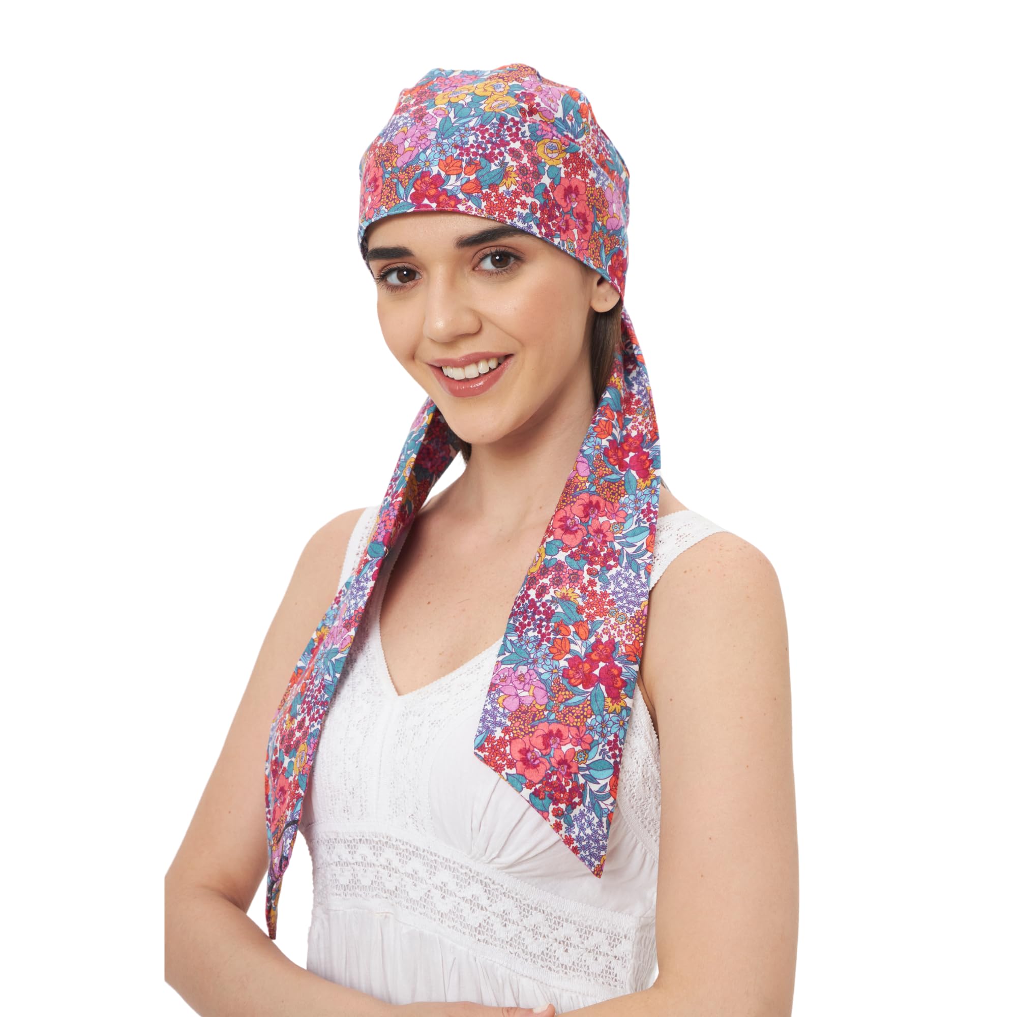 The Headscarves Premium Cotton Printed Headscarf for Women – Soft Chemo Headwear, Stylish Hijab Cap, Breathable Headwrap for Hair Loss, Modest Fashion Scarf & Cancer Turban