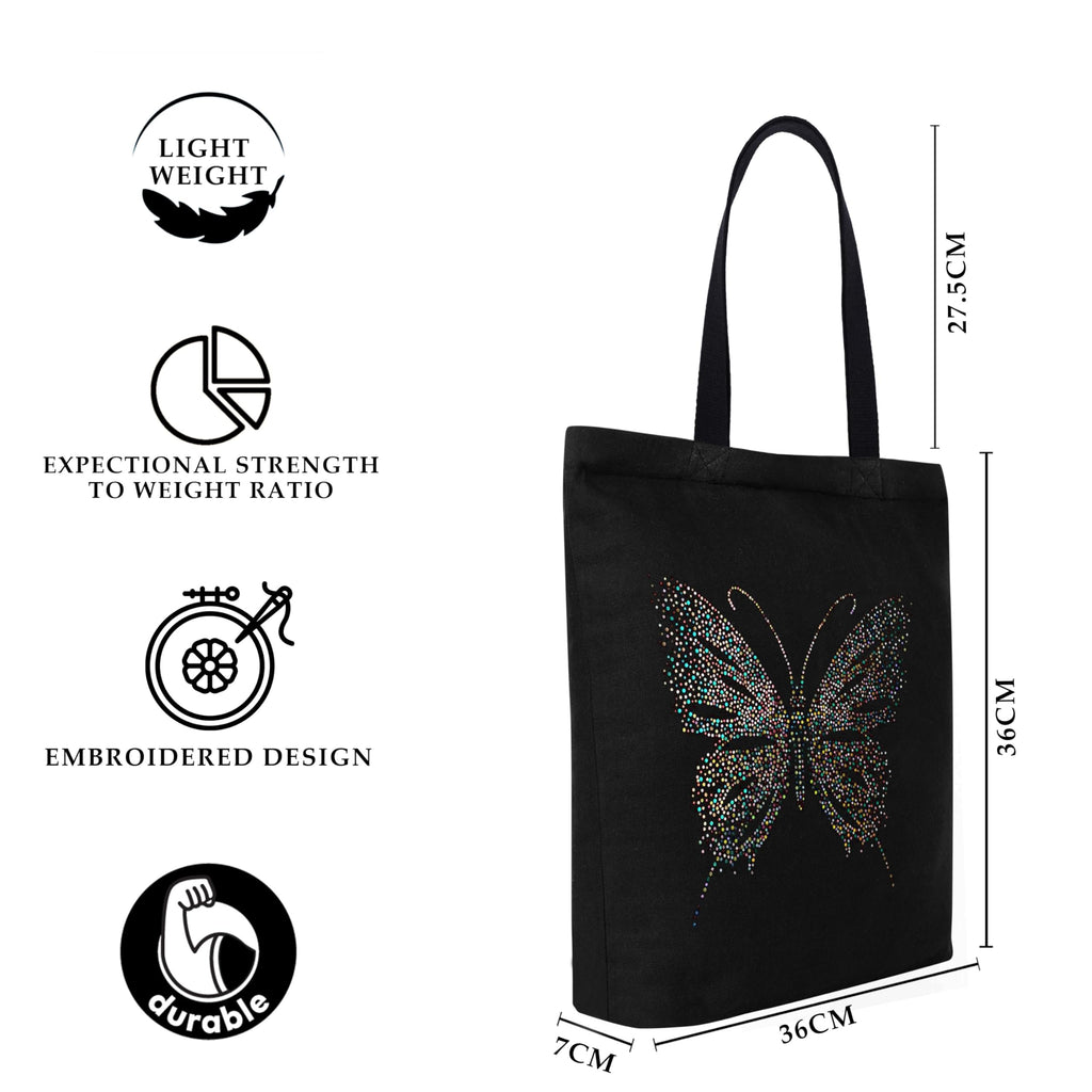 MASQ by Q-One Cute Genes Foldable Reusable Tote Bag for Women with Zip | College Bag for Girls | 100% Organic Canvas Tote for Shopping, Travel & Beach | Multi-Purpose Sturdy Bag with 15kg Capacity