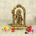 Prince Home Decor & Gifts Radha Krishna Standing Under Mehrab Metal Showpiece – Handcrafted Decorative Idol for Home Temple, Living Room Décor & Auspicious Festive or Wedding Gifting