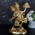 ARTVARKO Brass Lord Hanuman Ji Standing Murti Bajrangbali with Gada Bhagwan Statue Showpiece for Pooja Gift Living Room Decoration Home Décor 11 Inches.