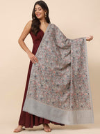 Pashmoda Women Gilkaari Pure Wool Embroidered Shawl (Size 101X203 CM)