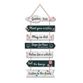 Artvibes Garden Rules Wooden Wall Art For Garden | Balcony | Quotes Decor Item | Craft For Everyone | Decoration Wall Hanging Items | Wall Poster | Unique Gift | Garden Quotes Wall Hanging (WH_7001N)