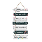 Artvibes Garden Rules Wooden Wall Art For Garden | Balcony | Quotes Decor Item | Craft For Everyone | Decoration Wall Hanging Items | Wall Poster | Unique Gift | Garden Quotes Wall Hanging (WH_7001N)