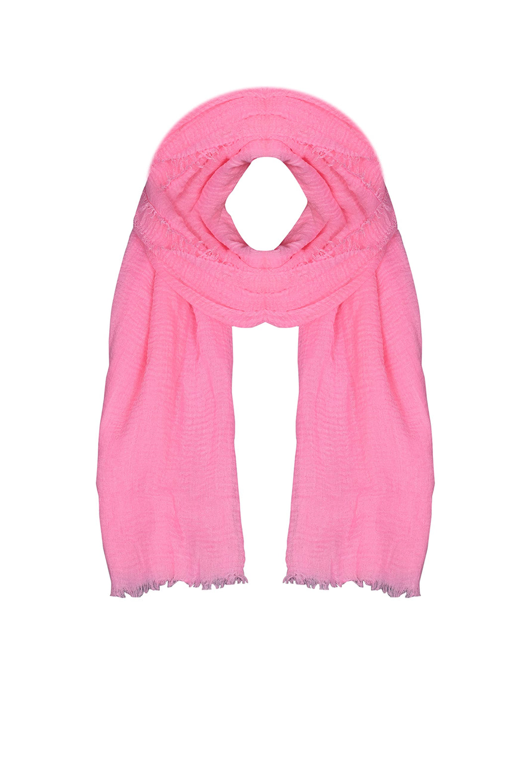 Iba & Isba Women's Plain Crinkled Scarves, Stoles, Hijab (76 x 36 inch) (Baby Pink)