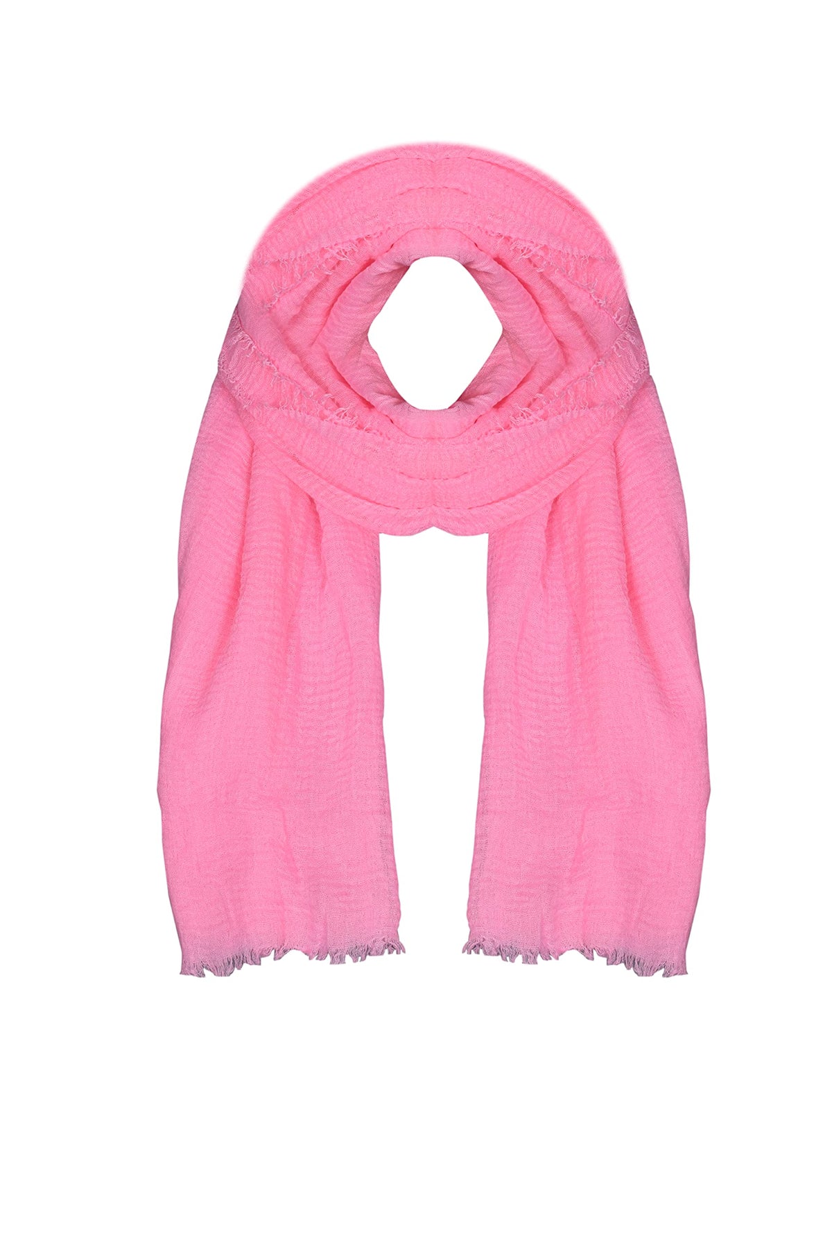 Iba & Isba Women's Plain Crinkled Scarves, Stoles, Hijab (76 x 36 inch) (Baby Pink)