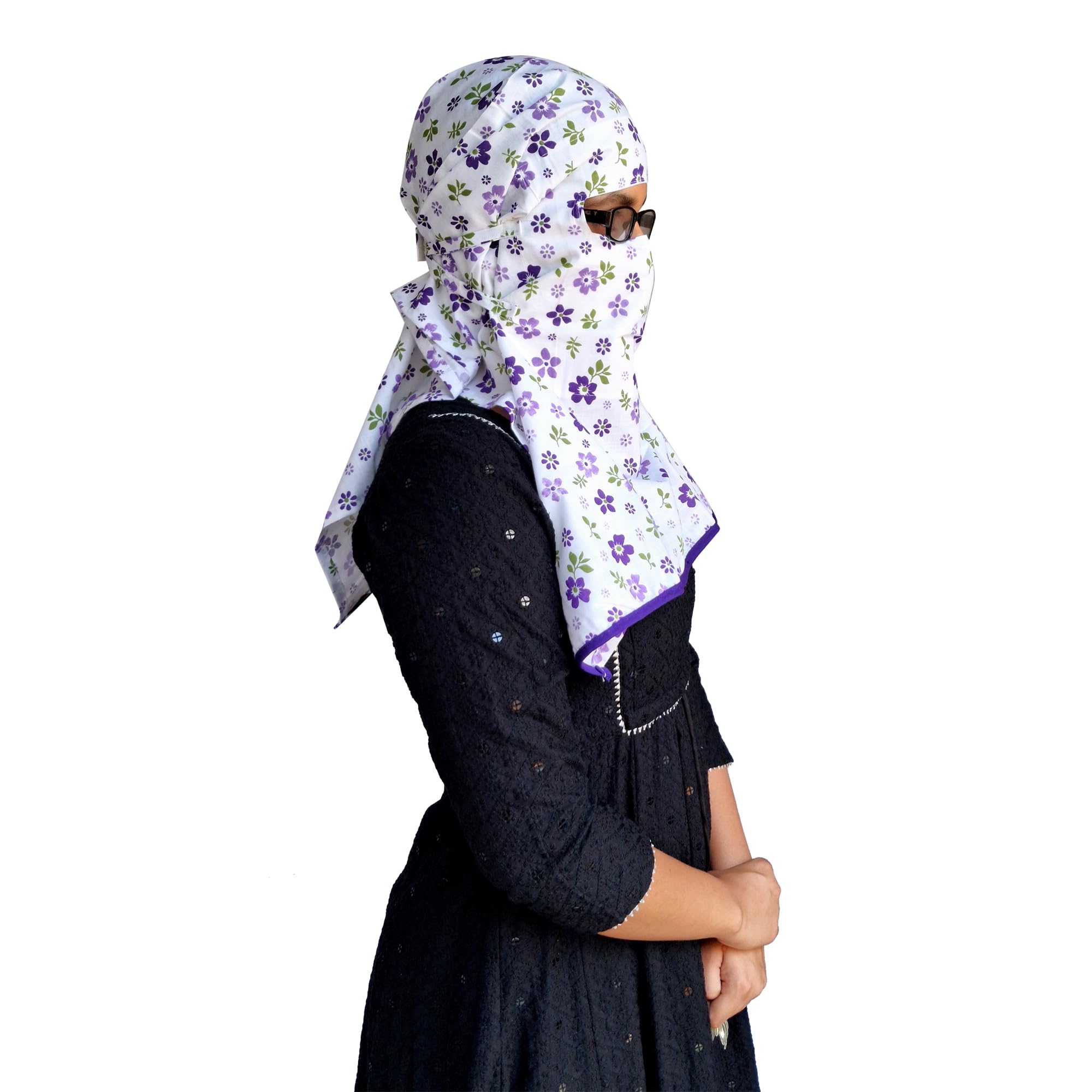 Switchon Women's Export Quality Cotton Multi Color Scarf Cum Hijab For 12 Yrs And Above (Purple)