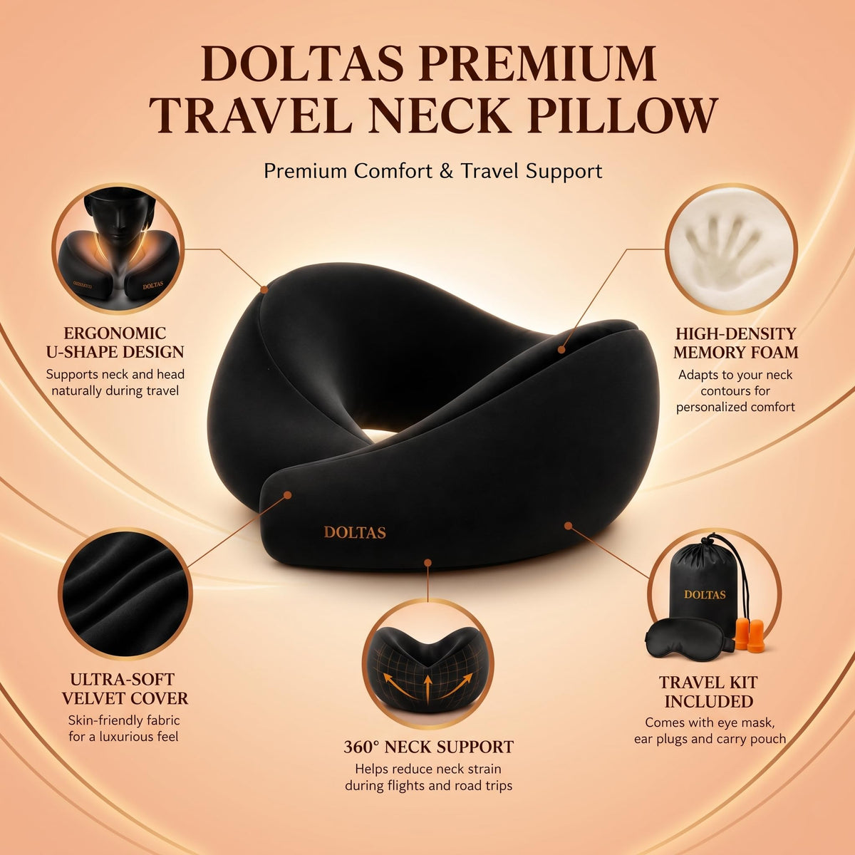 ARMOXA Satin Silk Pillow Cover Set of 2 for Women Hair with Scrunchies Satin Silk Eyemask for Men and Women, Silk Pillow Cover with Silk Sleeping Eye mask (Rose Color)