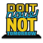 Artvibes Wooden Idols and Figurine Do It Now Not Tomorrow Quotes Table Decor for Office Desk Alphabet Showpiece | Home Decoration | Living Room | Modern Gifting Item (Sp_1155)