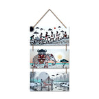 Artvibes Tribal Art Designer Wall Hanging Decoration Item For Home | Living Room | Gift | Decorative Items For Home Wall | Wooden Wall Hanging Decor |Wall Decor Items (WH_9417N)
